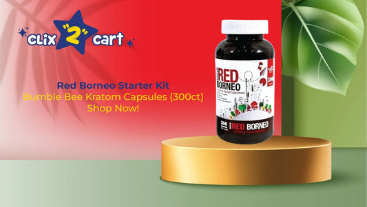 Red Borneo Starter Kit: Bumble Bee Kratom Capsules (300ct) – Shop Now!