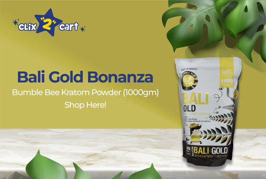 Bali Gold Bonanza: Bumble Bee Kratom Powder (1000gm) – Shop Here!