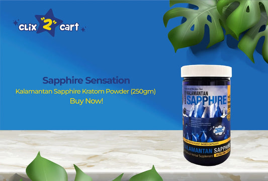 Sapphire Sensation: Kalamantan Sapphire Kratom Powder (250gm) – Buy Now!
