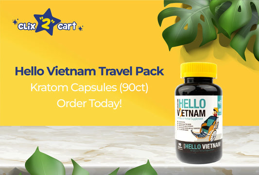 Hello Vietnam Travel Pack: Kratom Capsules (90ct) – Order Today!