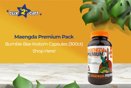 Maengda Premium Pack: Bumble Bee Kratom Capsules (300ct) – Shop Here!