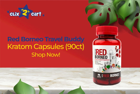 Red Borneo Travel Buddy: Kratom Capsules (90ct) – Shop Now!