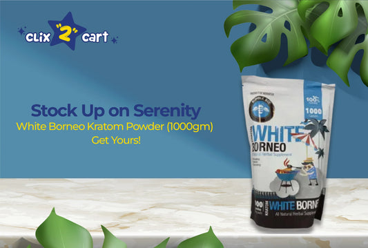 Stock Up on Serenity: White Borneo Kratom Powder (1000gm) – Get Yours!