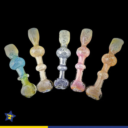 3.5" double bubble with flat mouth glass chillum