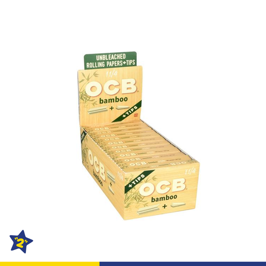 OCB Bamboo 1 1/4 Rolling Papers + Tips