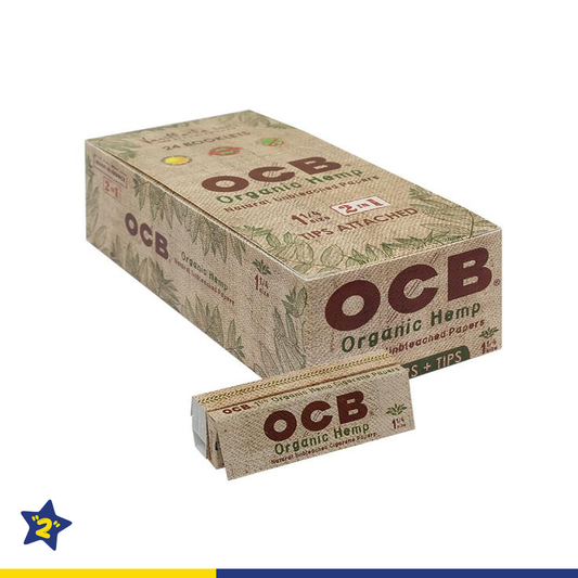 OCB Organic Hemp 1 1/4" Size Rolling Paper & Tips