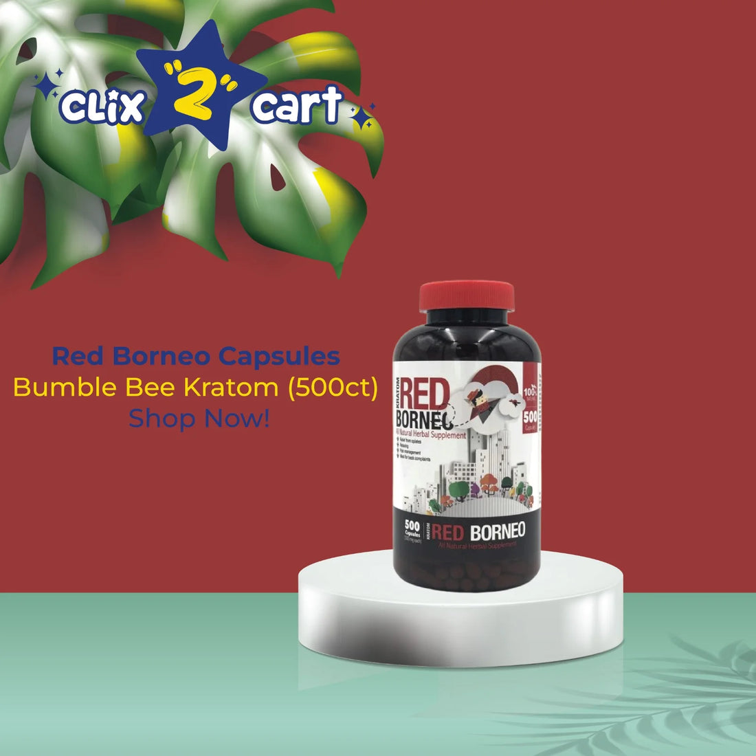 Red Borneo Capsules: Bumble Bee Kratom (500ct) – Shop Now!